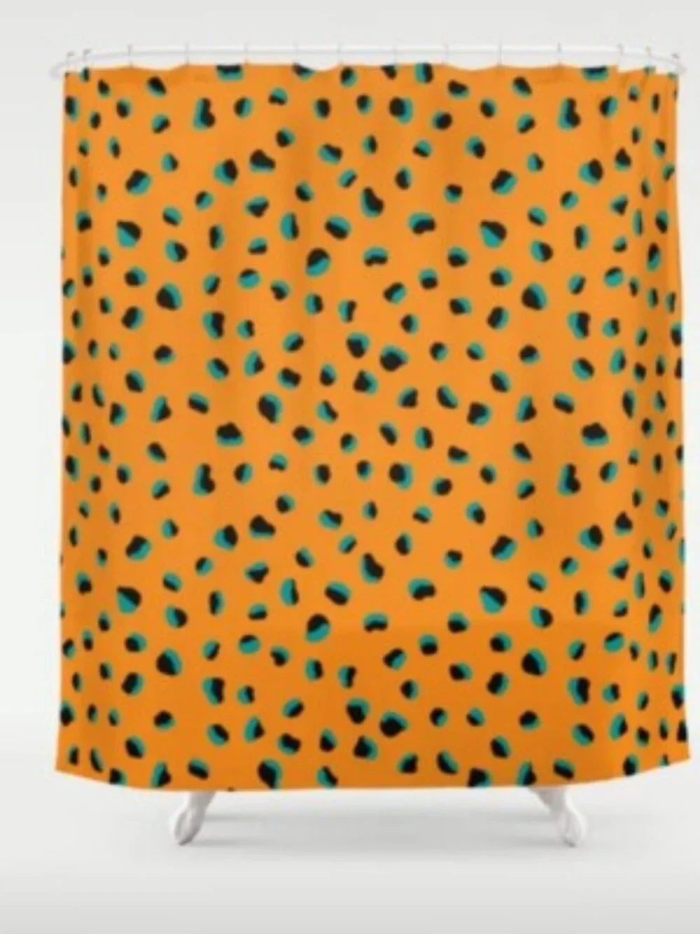Funky Cheetah Print Shower Curtain by Elisa - Society6